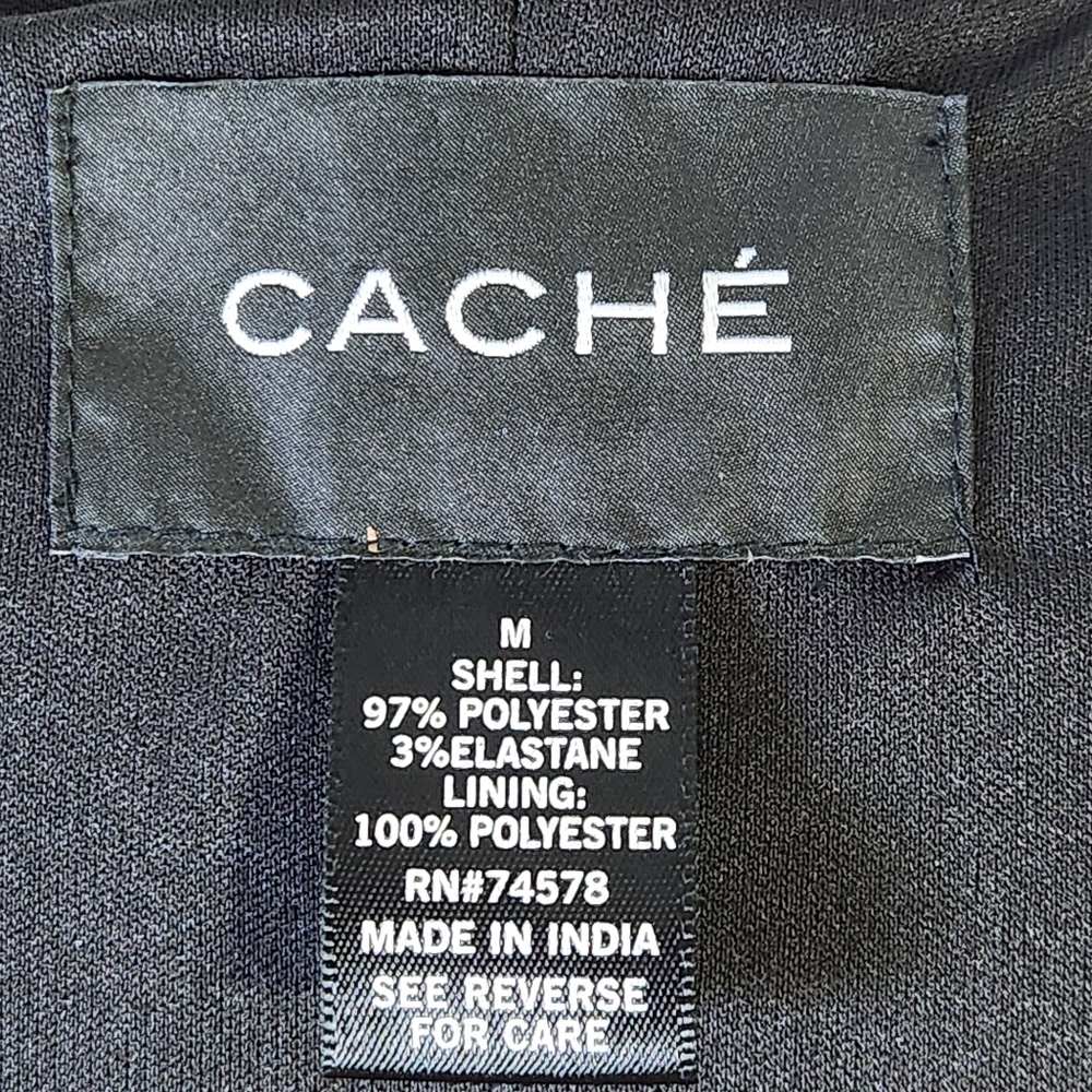 CACHE Embellished Sequin & Beads Evening Dress Black Jacket Medium - Picture 14 of 16